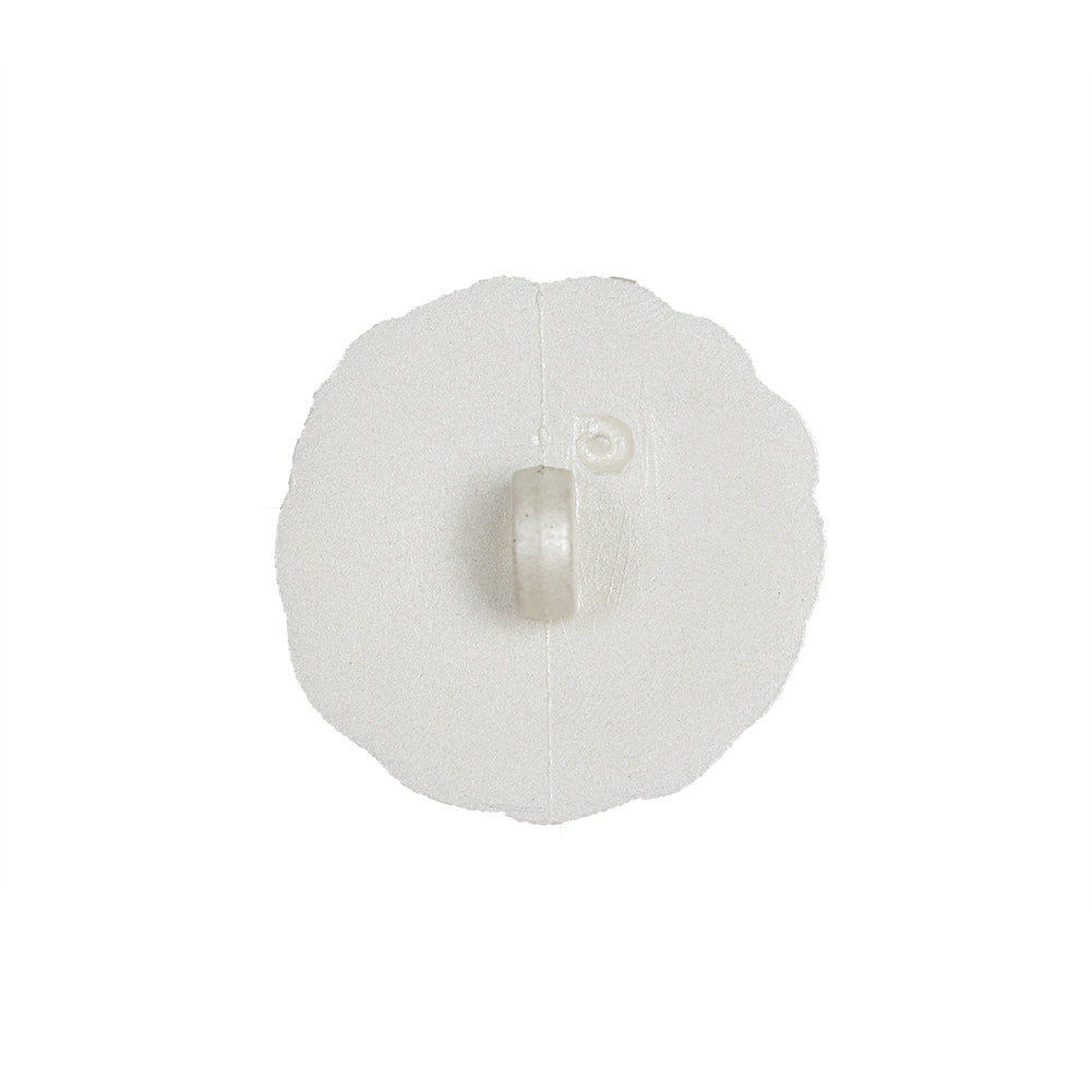 White Knotted Textured Molded Shank Back Plastic Button - 36L/23mm