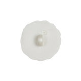 White Knotted Textured Molded Shank Back Plastic Button - 36L/23mm