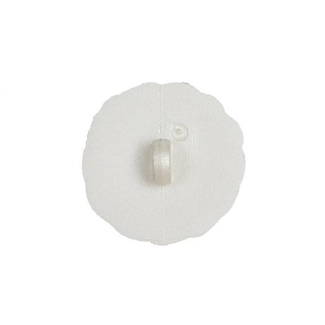 White Knotted Textured Molded Shank Back Plastic Button - 36L/23mm