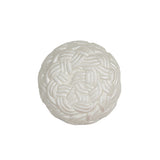 White Knotted Textured Molded Shank Back Plastic Button - 36L/23mm