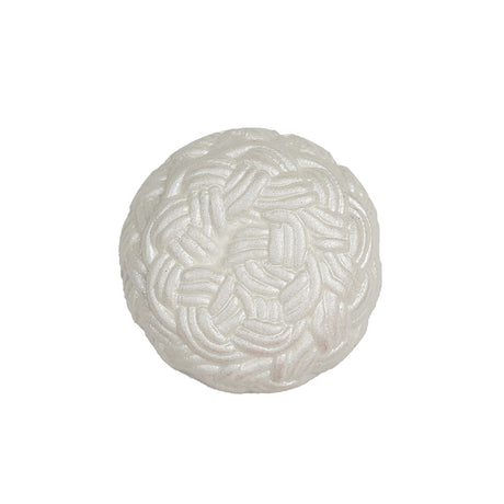 White Knotted Textured Molded Shank Back Plastic Button - 36L/23mm