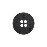 Gingerbread and Deep Charcoal Speckled Textured 4-Hole Molded Plastic Button - 32L/20mm