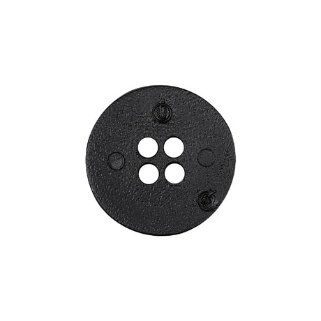 Gingerbread and Deep Charcoal Speckled Textured 4-Hole Molded Plastic Button - 32L/20mm