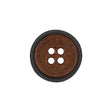 Gingerbread and Deep Charcoal Speckled Textured 4-Hole Molded Plastic Button - 32L/20mm
