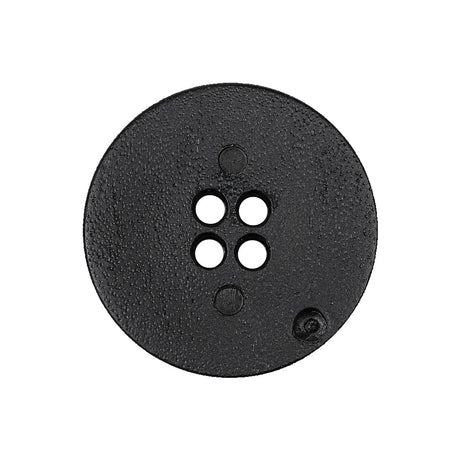 Gingerbread and Deep Charcoal Speckled Textured 4-Hole Molded Plastic Button - 40L/25.5mm