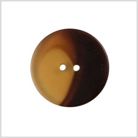 Plastic 2-Hole Button - 24L/15mm - Brown and Beige Swirled