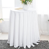 Round Velvet Tablecloth 120 Inch White