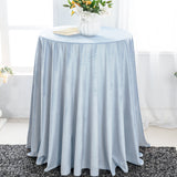 Round Velvet Tablecloth 120 Dusty Blue