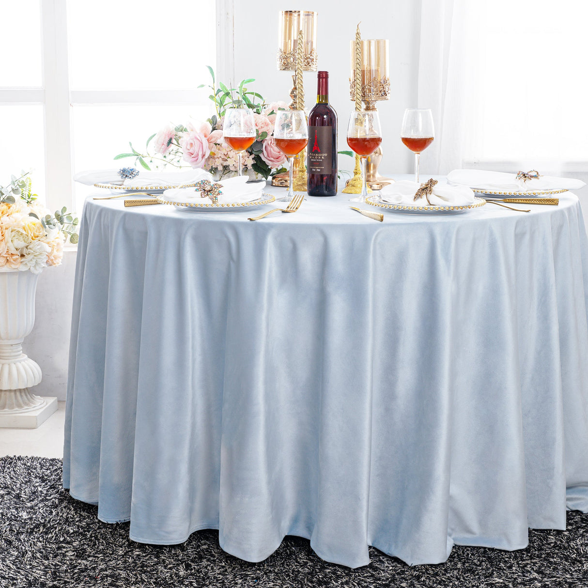 Classic Holland Velvet Round Tablecloth