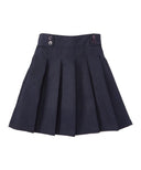 Girl's Navy Polyester Fabric - Pleated Uniform Skirt With Built-In Shorts, Navy, 4/5-16 (1 Piece)