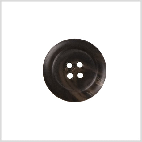 Plastic 4-Hole Button - 36L/23mm - Dark Brown Natural Swirls