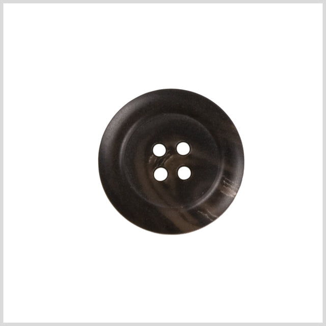 Plastic 4-Hole Button - 36L/23mm - Dark Brown Natural Swirls