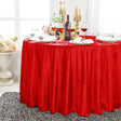 Round Velvet Tablecloth 120 Inch Red