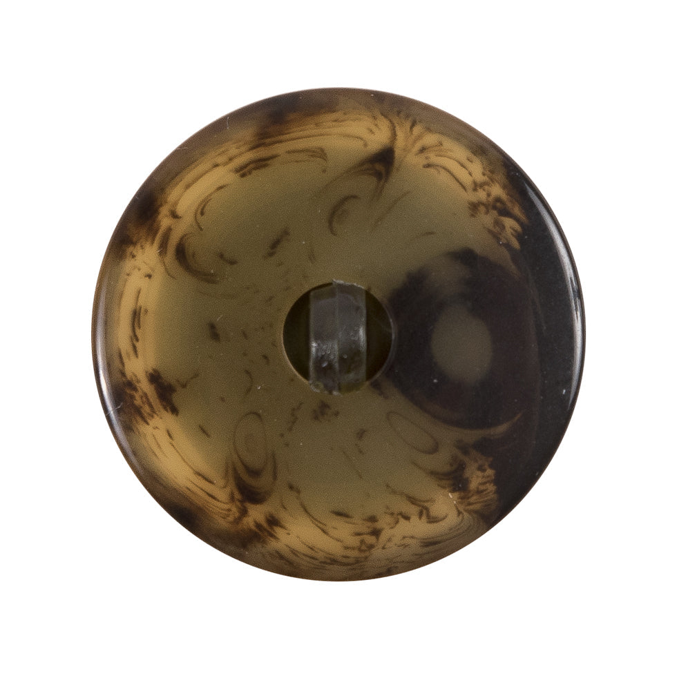 Green and Brown Plastic Shank Back Button - 44L/28mm