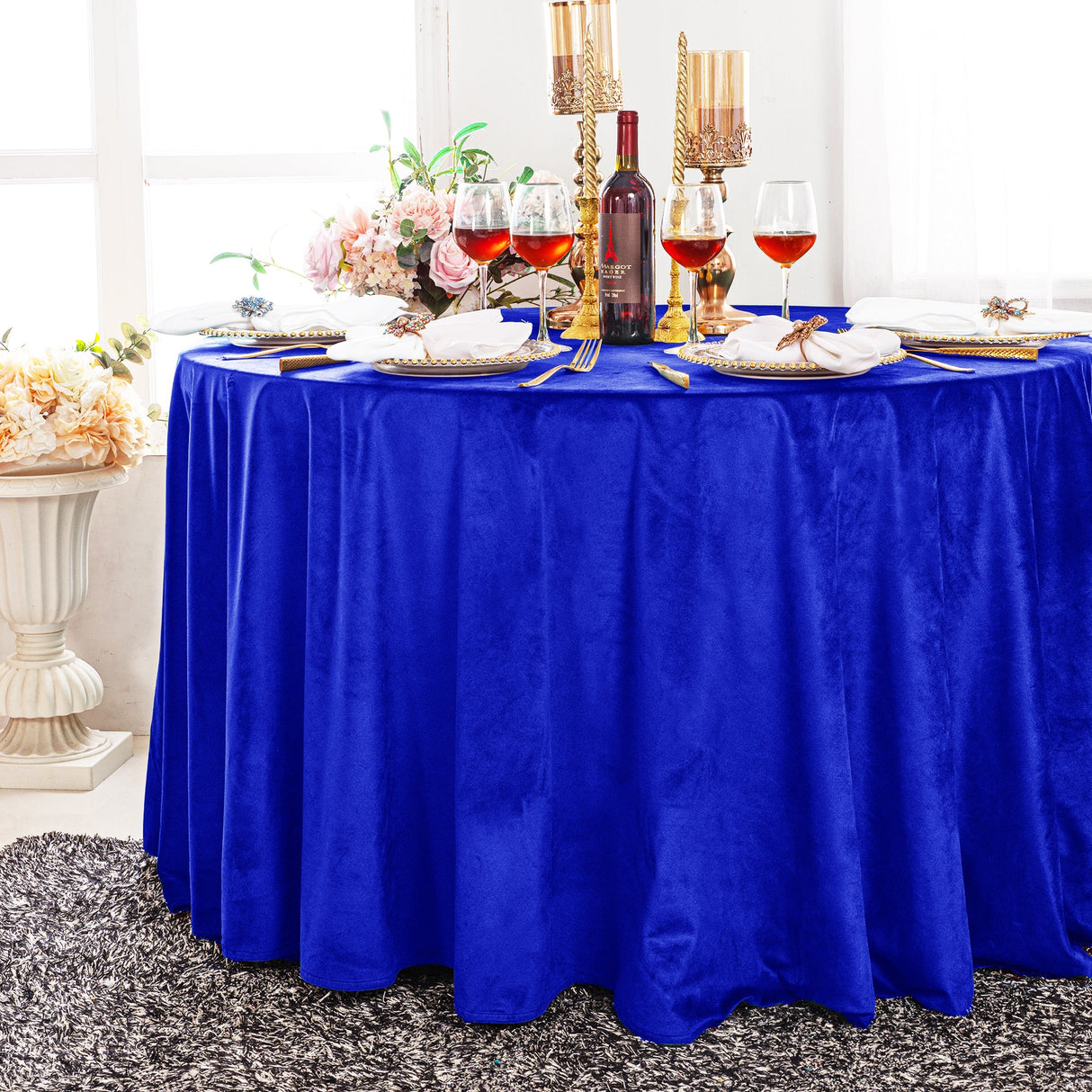 Seamless Holland Velvet Round Tablecloth