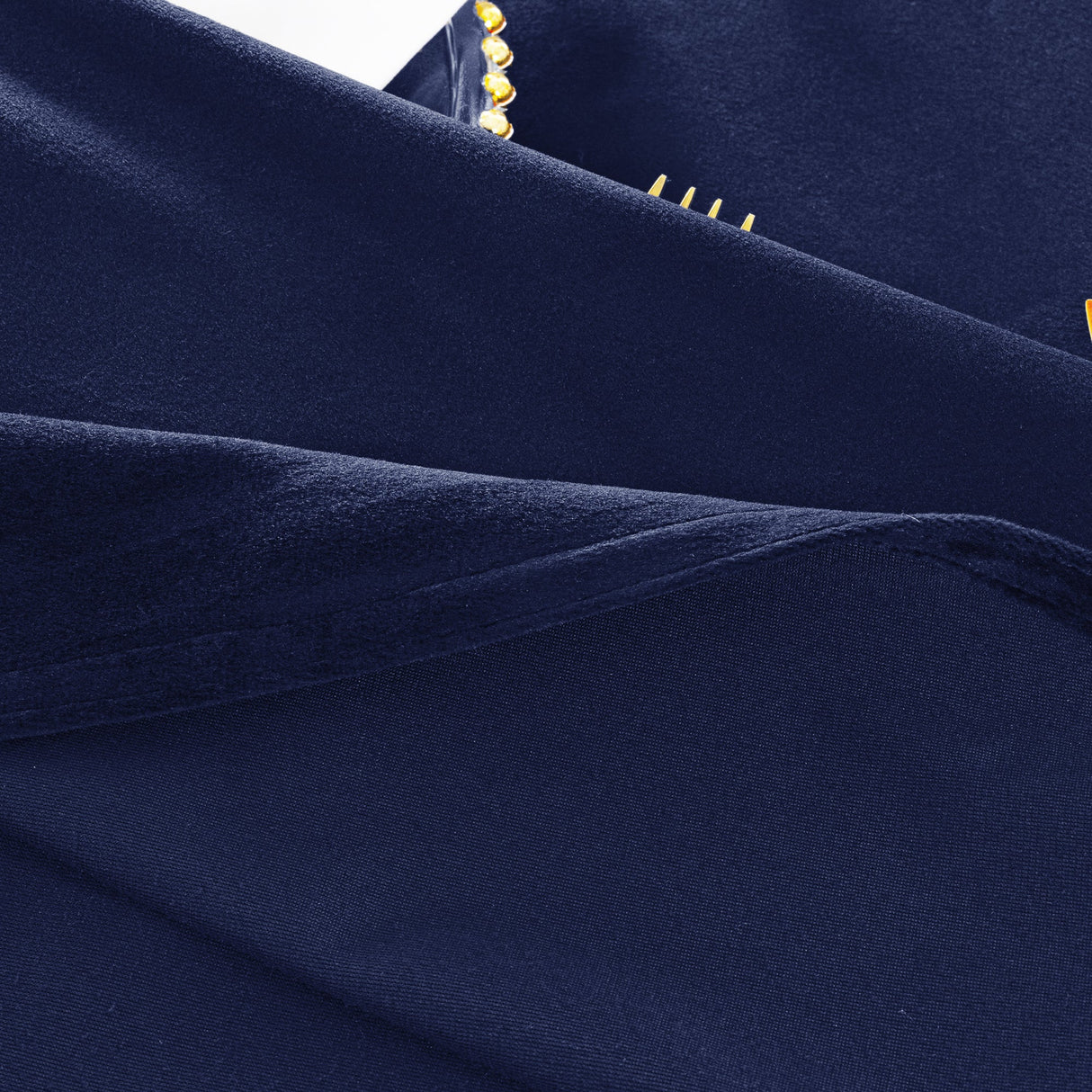 Round Velvet Tablecloth 120 Navy Blue