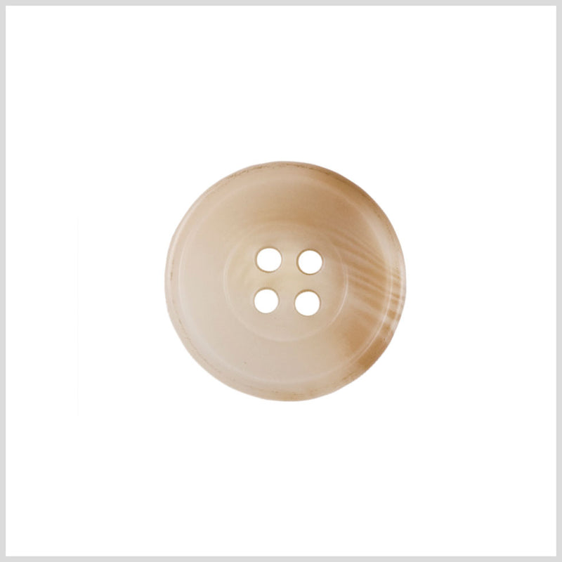 Plastic 4-Hole Button - 32L/20mm - Beige and Cream Natural Striation