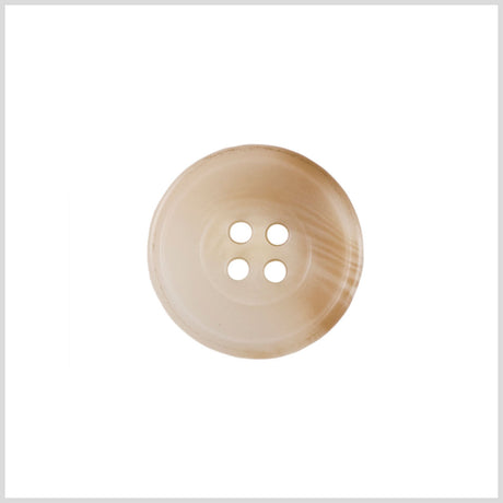 Plastic 4-Hole Button - 32L/20mm - Beige and Cream Natural Striation