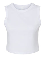 BELLA + CANVAS® Women's Micro Rib Muscle Crewneck Sleeveless Crop Tank - 1013
