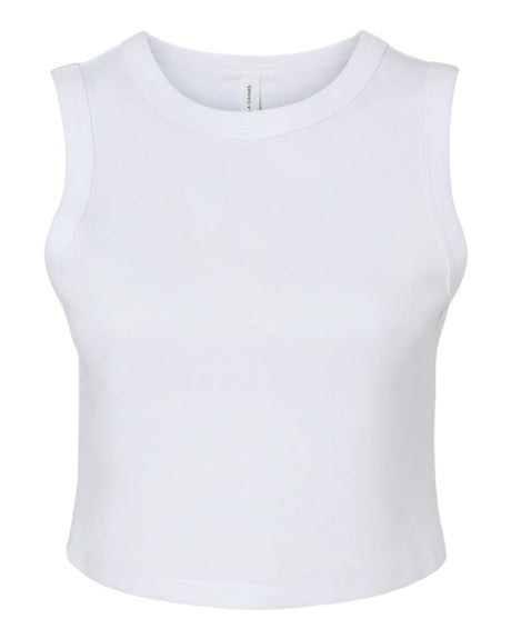 BELLA + CANVAS® Women's Micro Rib Muscle Crewneck Sleeveless Crop Tank - 1013
