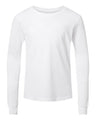 BELLA + CANVAS® Youth Heather CVC Crewneck Long Sleeve Tee - 3501YCVC