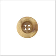 Plastic 4-Hole Button - 28L/18mm - Yellow Beige and Brown Mottled Tire Rim