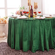 Round Holland Velvet Tablecloth 132" Emerald Green