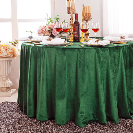 Luxury Round Italian Velvet Tablecloth