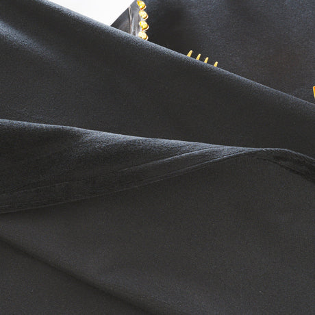 Round Velvet Tablecloth 120 Seamless Black