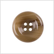 Plastic 4-Hole Button - 36L/23mm - Dark Beige and Brown Swirls