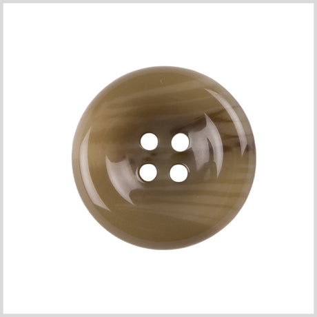 Plastic 4-Hole Button - 40L/25.5mm - Dark Beige and Brown Swirls