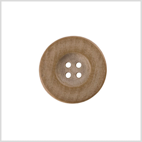 Plastic 4-Hole Button - 36L/23mm - Distressed Beige Flat Wide Rim