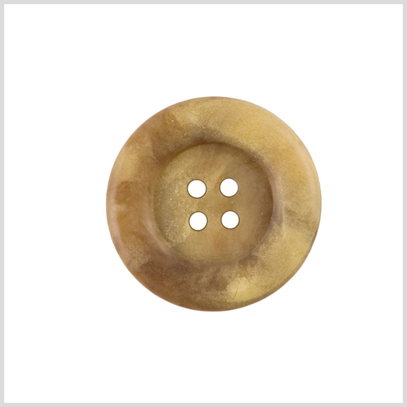 Yellow Plastic Button - 40L/25.5mm