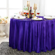 Round Velvet Tablecloth 120" Regency Purple