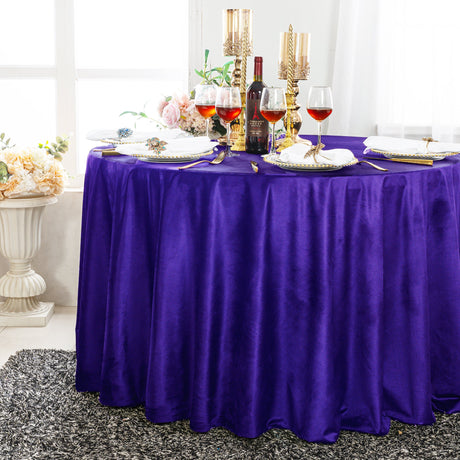Classic Holland Velvet Round Tablecloth
