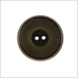 Plastic 2-Hole Button - 44L/28mm - Brown Ribbed Concentric Rings