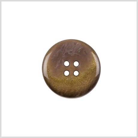 Plastic 4-Hole Button - 36L/23mm - Taupe and Gold Glitter Swirls
