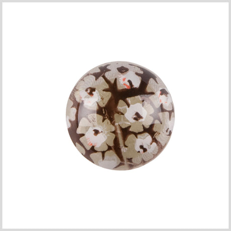Brown Clear Plastic Button - 36L/23mm
