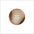 Plastic 4-Hole Button - 36L/23mm - Warm Brown and Cream Swirls