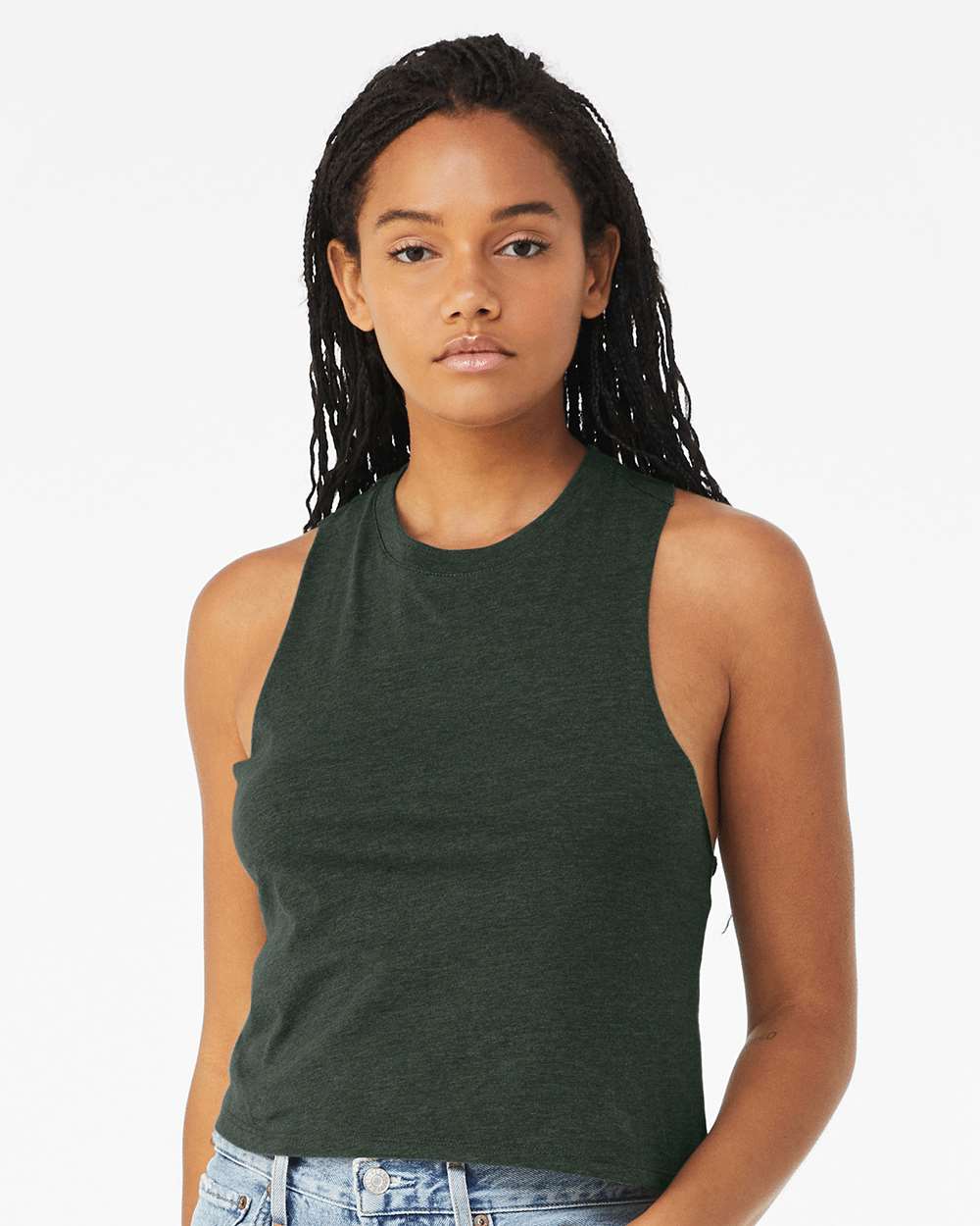BELLA + CANVAS® Women's Racerback Crewneck Crop Tank - 6682