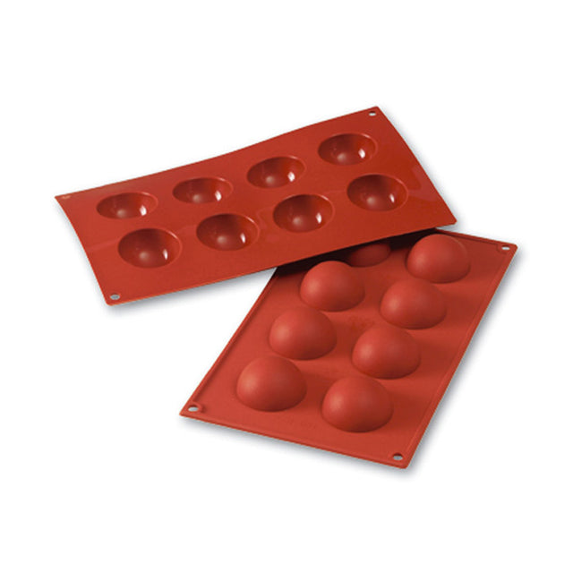 Silikomart SF004 Half Sphere Silicone Baking Mold, 1 Oz, 8 Cavities