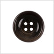 Plastic 4-Hole Button - 44L/28mm - Dark Brown and Taupe Swirled Convex Center