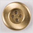 Plastic 4-Hole Button - 28L/18mm - Metallic Gold Tire Rim