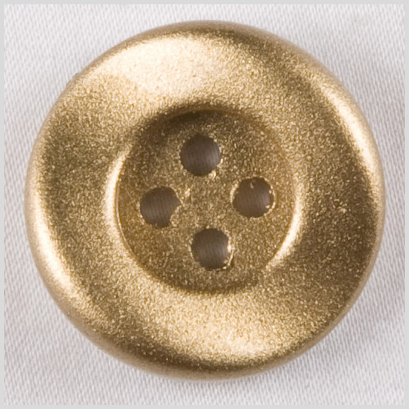 Plastic 4-Hole Button - 32L/20mm - Metallic Gold Tire Rim