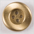 Plastic 4-Hole Button - 32L/20mm - Metallic Gold Tire Rim