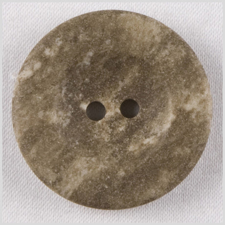 Plastic 2-Hole Button - 40L/25.5mm - Warm Gray and Beige Mottled Stone-Look