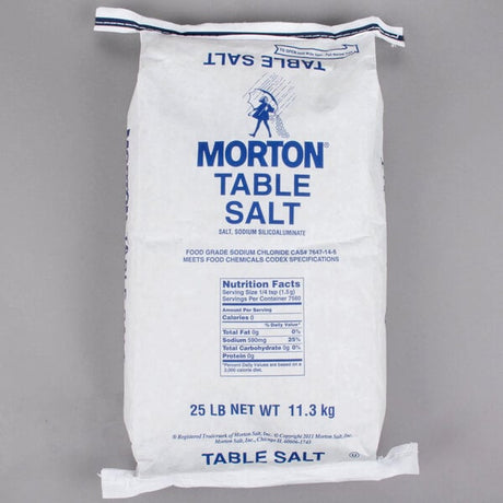 Morton Bulk Non-Iodized Table Salt 25 lb.