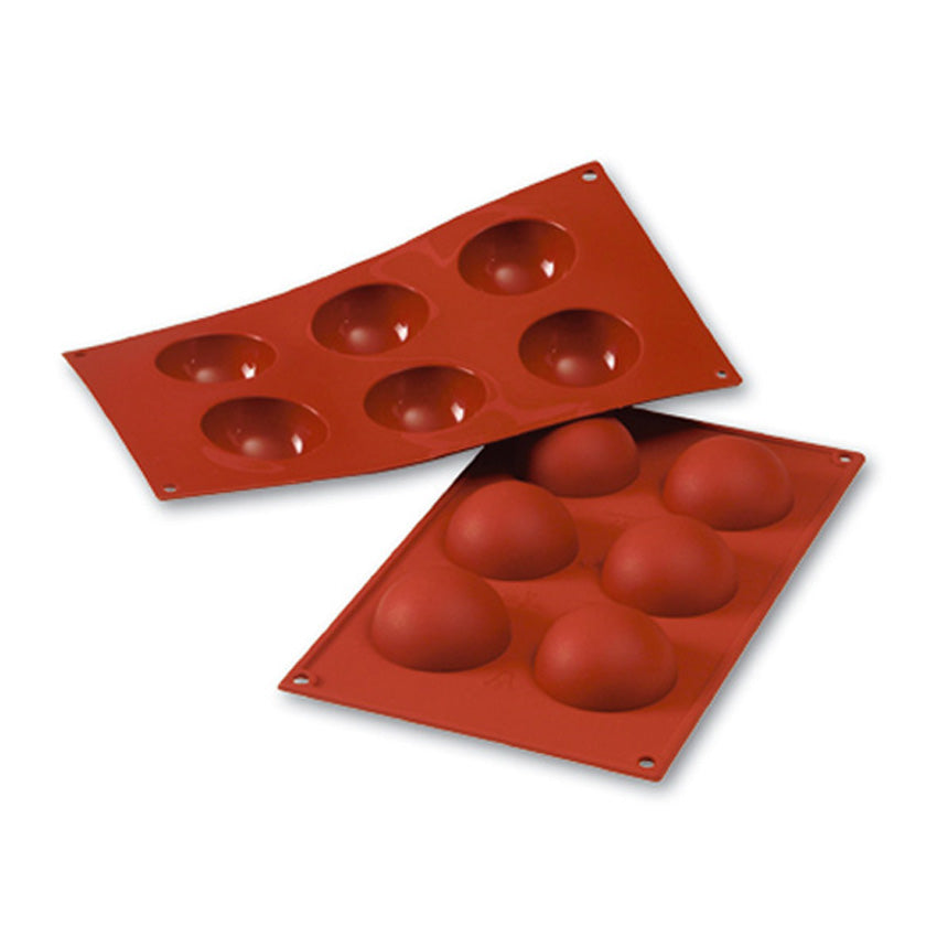Silikomart SF003 Half Sphere Silicone Baking Mold, 2 Oz, 6 Cavities