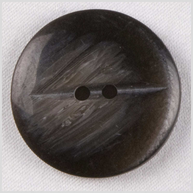 Plastic 2-Hole Button - 36L/23mm - Black-Brown and Gray Streaks