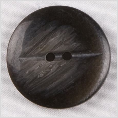 Plastic 2-Hole Button - 36L/23mm - Black-Brown and Gray Streaks
